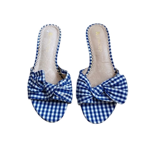 NEW Restricted gingham flats - Picture 1 of 4